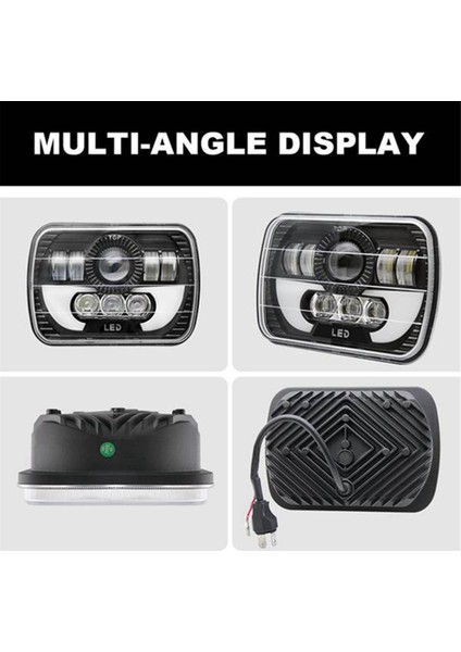 7 Inç Kare Gündüz Çalışan Hafif Araba Ön Far Drl Yüksek Düşük Kirişli Taşkın Spotları LED Wrangler Için Iş Işığı (Yurt Dışından) fırsatları