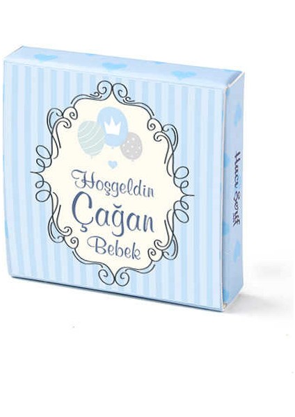 Erkek Bebek Dökme Çifte Kavrulmuş Lokum (30 Lokum)