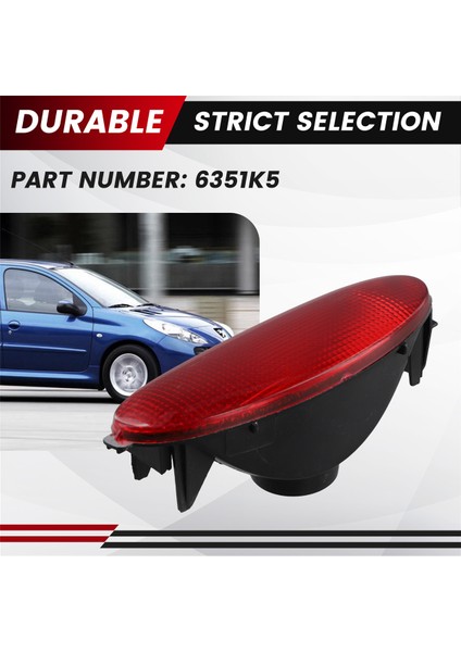 Peugeot 206 cc Sw Hatchback Arka Merkezi 6351K5 Için Ampul Olmayan Araba Arka Sis Lambası (Yurt Dışından) indirimleri