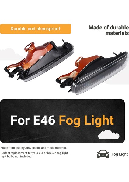 1 Çift Sis Lambası Sol Sağ Sis Farları Sürüş Lambaları Kapak For-Bmw 3 Serisi E46 4 Kapı 1999 2000 2001 LED Araba Günü Işığı (Yurt Dışından) fırsatları