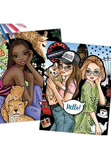 Colour & Design Book 6-9 Yaş İçin Renkli Eğitim Ürünü 20 Sayfa modelleri