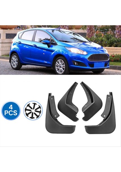 4pcs Araba Çamurluk Çamur Kanatları Ford Fiesta Mk7 2009 2012 2012 2012 2014 2015 2015 2017 (Yurt Dışından) modelleri
