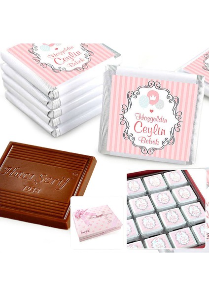 Kız Bebek 72 Adet Madlen Çikolata Sunum Kutulu