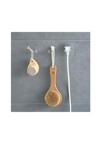 Yapışkanlı Şeffaf Kablo Tutucu Diş Fırçası Askısı 5 Adet modelleri