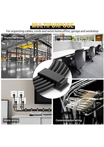 12 Adet Kablo Düzenleyici Klips Seti Yapışkanlı Kablo Kanalı Organizer Masa Ofis Kablo Toplayıcı (Siyah Veya Beyaz Gönderilir) modelleri
