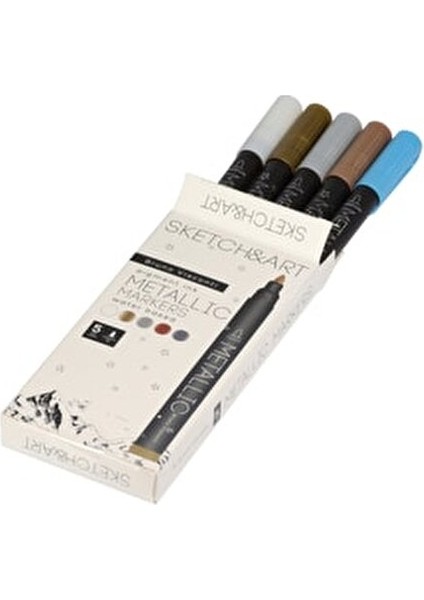 Visconti Sketch Art 5 Renk Metalik İşaretleyici Seti Renkli 22-0096 fiyatları