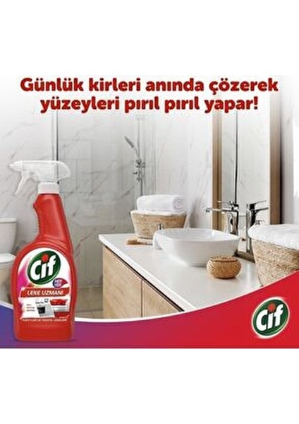 Leke Uzmanı Çok Amaçlı Temizleme Spreyi 750 ml Kırmızı Renk Yüzeyler İçin