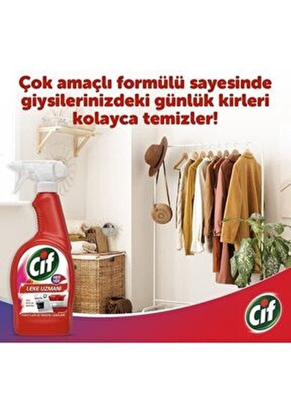 Leke Uzmanı Çok Amaçlı Temizleme Spreyi 750 ml Kırmızı Renk Yüzeyler İçin