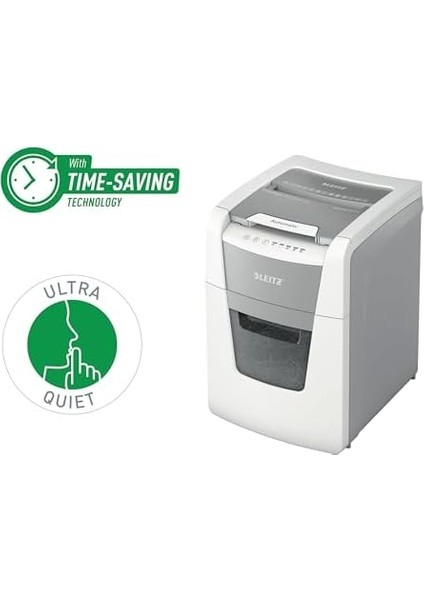 Iq Autofeed Küçük Ofis, Çapraz Kesim Evrak Imha Makinesi P4, Otomatik, 100 Sayfa, 34 Litre Atık Haznesi, Beyaz, 80110000 modelleri
