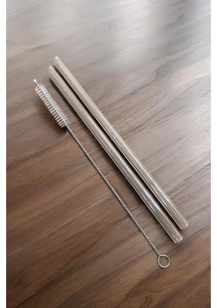 Adet Cam Pipet ve 1 Adet Temizleme Fırçası - 20 cm