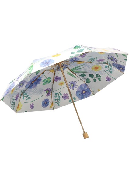 Yeni Model, Katlanabilir, Çift Katmanlı, Çiçekli Güneş Koruyucu, Uv Korumalı, Hafif ve Şık Yağmurluk/şemsiye (Yurt Dışından)