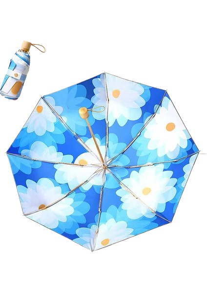 Yeni Model, Katlanabilir, Çift Katmanlı, Çiçekli Güneş Koruyucu, Uv Korumalı, Hafif ve Şık Yağmurluk/şemsiye (Yurt Dışından)