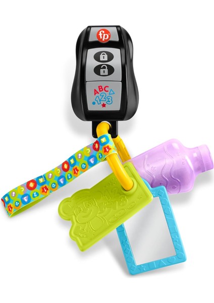 Birden Fazla Dil Desteğiyle 6 Ay ve Üzeri Bebekler Için Müzik Çalan, Dişlik ve Ayna Içeren Eğlen ve Öğren Aktivite Anahtarı, HWY40