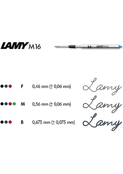 Tekli F Uç Siyah Tükenmez Refili M16S-F modelleri
