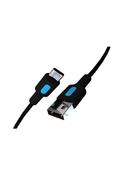 USB A-C Hızlı Şarj Kablosu (Siyah + Mavi/siyah Uç) (120 Cm) modelleri
