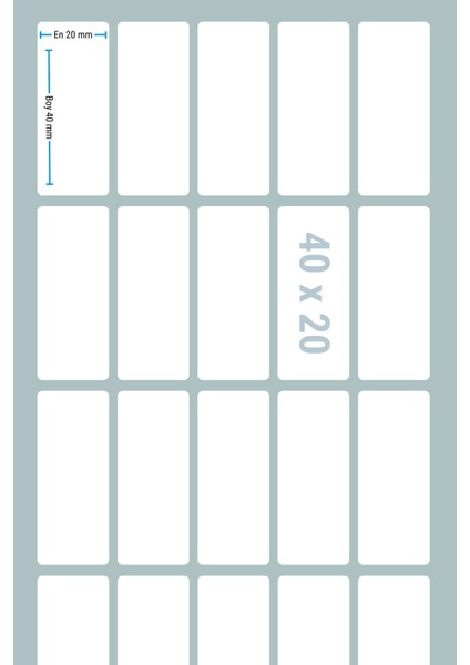 40x20mm Termal Etiket | 20 Rulo | 5000 Sarım | Ribonsuz | Kargo, Lojistik, Depo | Yapışkanlı
