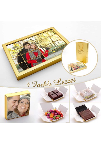 Kendi Fotoğrafınız ile Doğum Günü Hediyesi 24lü Puzzle 4 Farklı Lezzet fırsatları