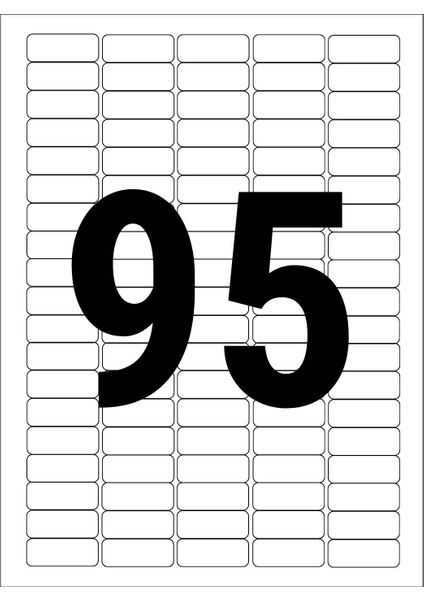 30x12mm Lazer Etiket | 1 Paket | 100 Sayfa | No: 95 | Ofis, Ambalaj | Yuvarlak | Yapışkanlı