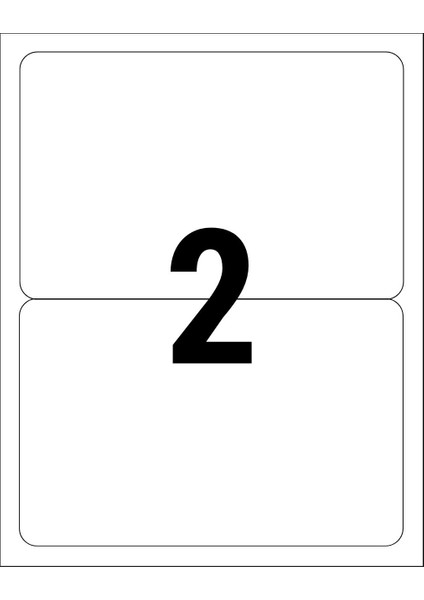 199.6x143.5mm Lazer Etiket | 1 Paket | 100 Sayfa | No: 2 | Ofis, Ambalaj | Yuvarlak | Yapışkanlı