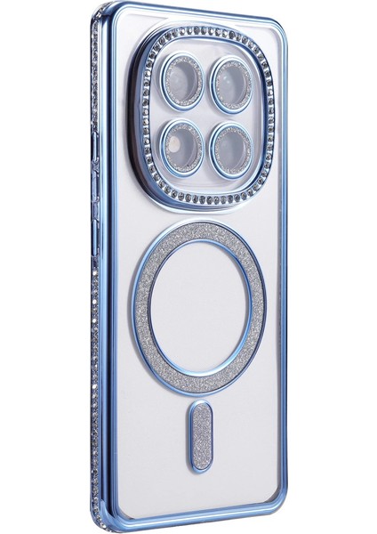 Xiaomi Redmi Note 14 Pro 5g Joke Simli Magneticsafe Kılıf - Mavi modelleri