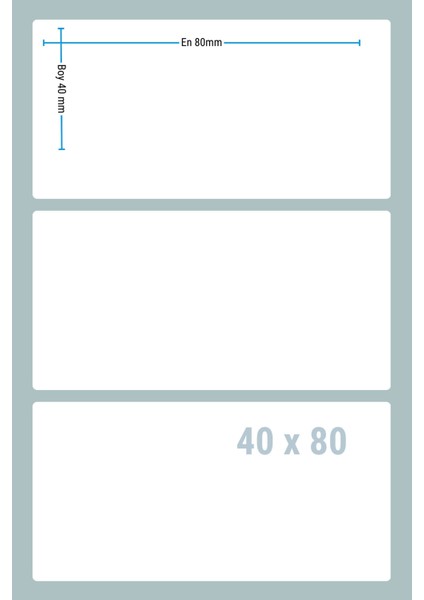 40x80mm Termal Etiket | 30 Rulo | 1000 Sarım | Ribonsuz | Kargo, Lojistik, Depo | Yapışkanlı