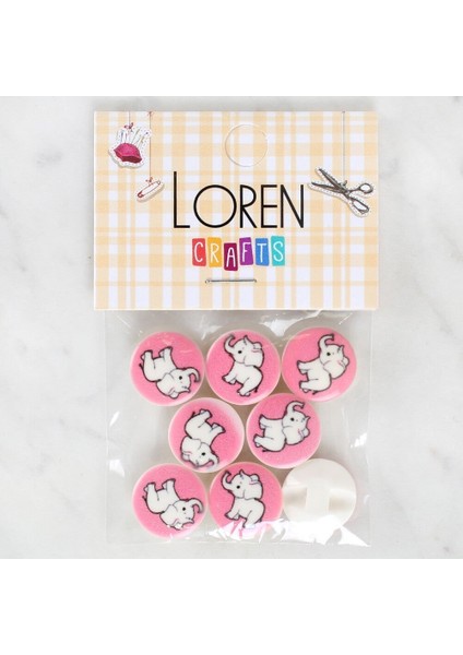 Loren Crafts 8'li Fil Düğme - 1041