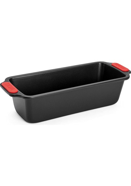 Bakeware Kutu Kalıbı 28 Cm, 230°C'YE Kadar Isıya Dayanıklı Silikon Saplar, Pas Içermez, Iki Katmanlı Yapışmaz Kaplama, Kaplı Çelik, Siyah