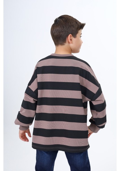 Erkek Çocuk Çizgili Sweatshirt modelleri