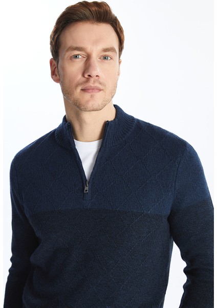 Yeni Sezon Dik Yaka Uzun Kollu Erkek Triko Kazak modelleri