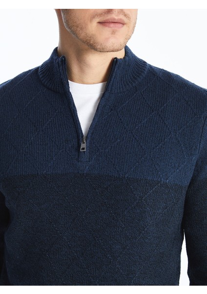 Yeni Sezon Dik Yaka Uzun Kollu Erkek Triko Kazak fırsatları