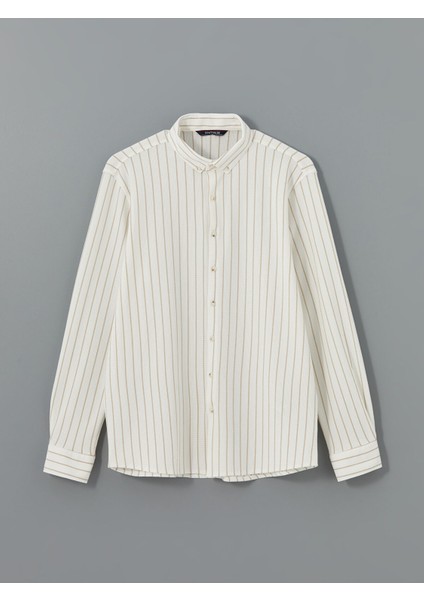 Yeni Sezon Slim Fit Uzun Kollu Çizgili Erkek Gömlek indirimleri