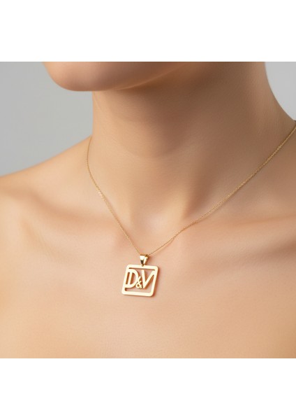 8 Ayar Altın Kolye Ucu D&v GM11094 1 gr