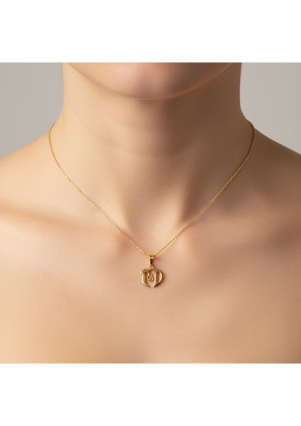 8 Ayar Altın Kolye Ucu D&r GM11051 0.5 gr