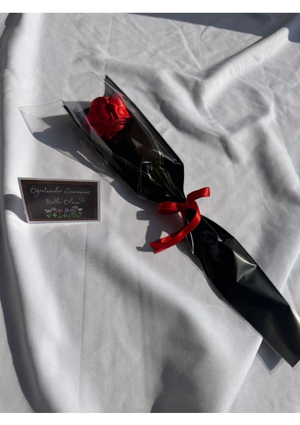 Öğretmenler Günü Için Zarif Tekli Saten Gül Buketi fiyatları