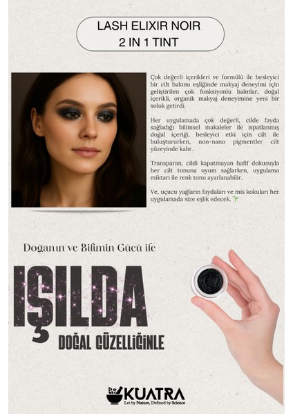 Lash Elixir Noir Eye Shadow/liner Multi-Use Tint With Lash &skin Care modelleri