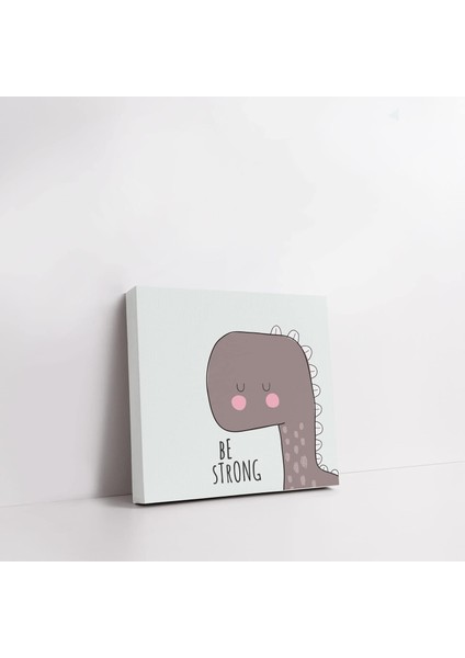 Odasına Özel Minimal Dinozor Tasarımlı Kanvas