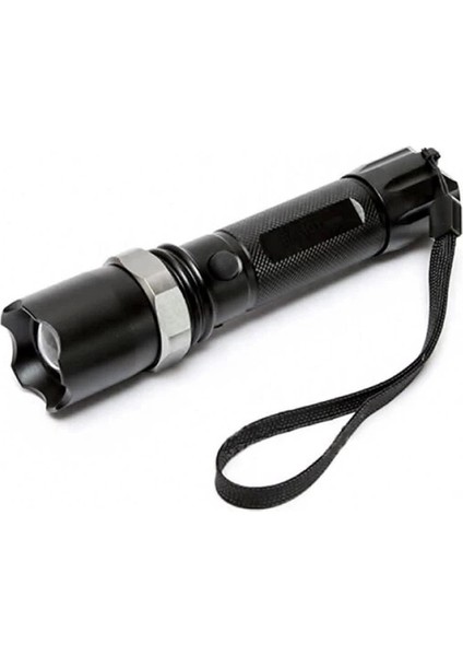 Buğz KM-110 Profesyonel Şarjlı El Feneri Ledli+Flashlight+Zoom Özellikli Aparatlı 6 Parça Full Set