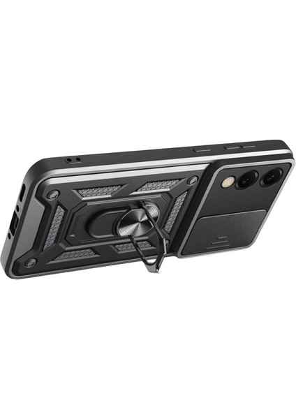 Samsung Galaxy S25 Edge Pars Lens Yüzüklü Silikon - Siyah fiyatları