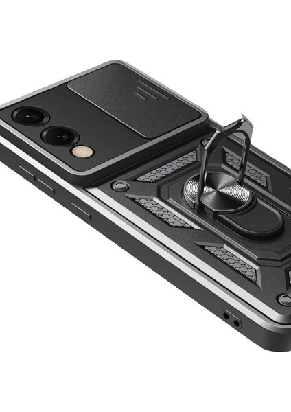 Samsung Galaxy S25 Edge Pars Lens Yüzüklü Silikon - Siyah fırsatları