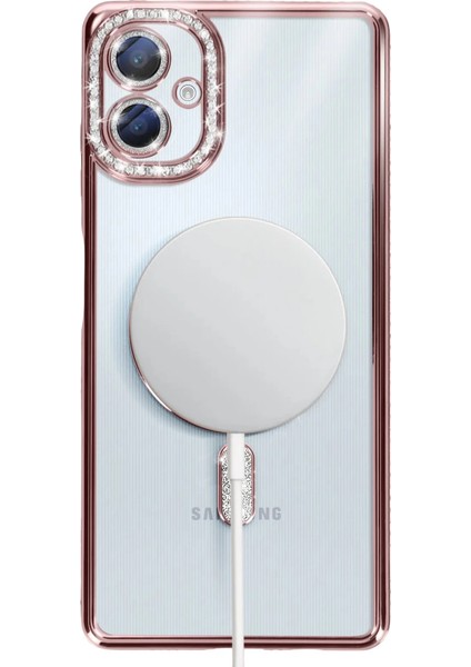 Samsung Galaxy A06 Joke Simli Magneticsafe Kılıf - Pembe indirimleri