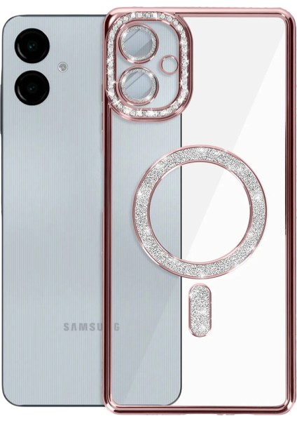 Samsung Galaxy A06 Joke Simli Magneticsafe Kılıf - Pembe