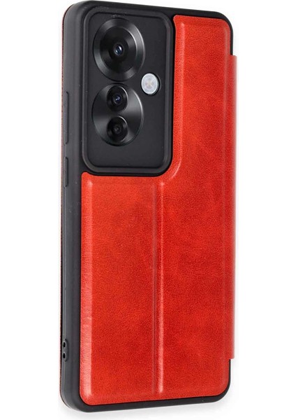 Oppo Reno 11F Kılıf Flip Cover - Kırmızı fiyatları