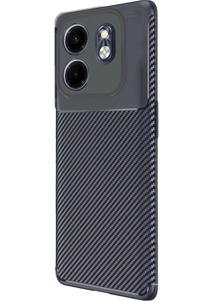 Infinix Smart 9 Kılıf Auto Focus Karbon Kapak - Lacivert fiyatları