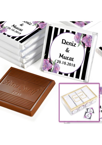 [Kendin Yap] İsimli Nikah Dökme Çikolatası (70 Madlen Çikolata)