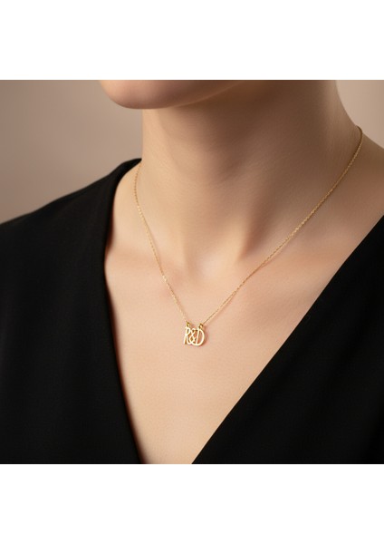 8 Ayar Altın Kolye Ucu D&r GM11041 0.5 gr