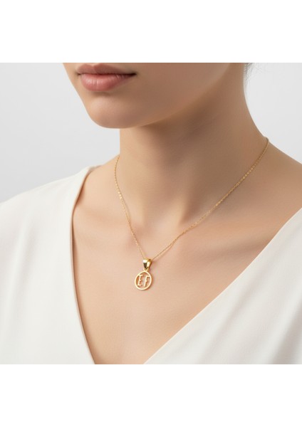 14 Ayar Altın Kolye Ucu E&f GM11147 0.5 gr