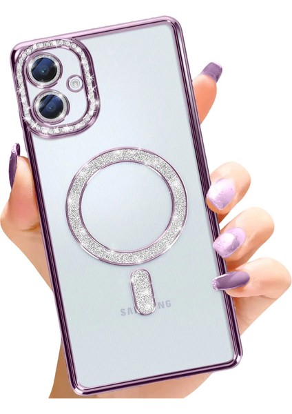 Samsung Galaxy A06 Joke Simli Magneticsafe Kılıf - Derin Mor fiyatları