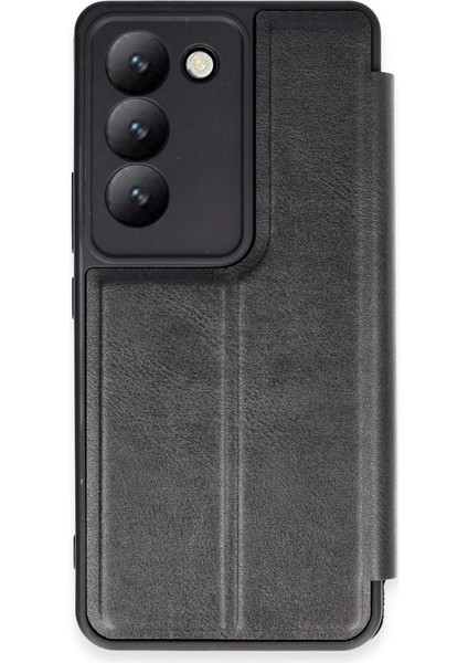 Vivo V30 Lite 4g Kılıf Flip Cover - Siyah