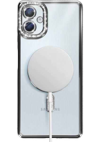 Samsung Galaxy A06 Joke Simli Magneticsafe Kılıf - Siyah indirimleri