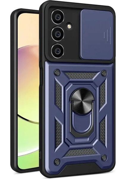 Samsung Galaxy S24 Fe Pars Lens Yüzüklü Silikon - Lacivert